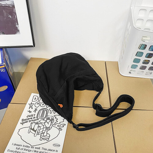 Τσάντα ώμου Hobo από καμβά για γυναίκες και άνδρες 2