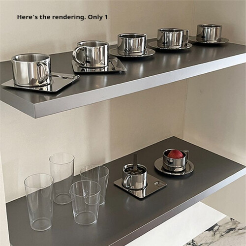Coffee Cup Set with Spoon Placemat Kitchen Beverage Water Cup Tableware Accessories 2