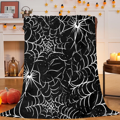 Halloween tæppe fløjl sort 70x100 cm 1
