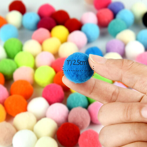 Pompons à paillettes de 2 cm, 100 pièces 1