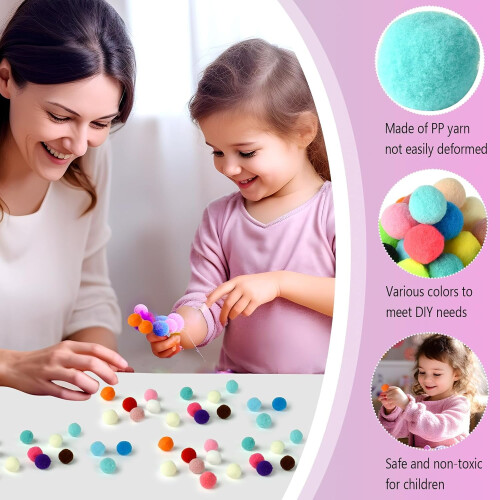 Pompons à paillettes de 2 cm, 100 pièces 2