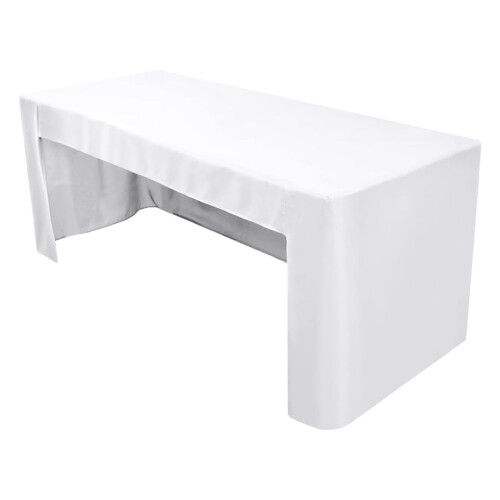 White fitted tablecloth for rectangular tables 72x30x30 1