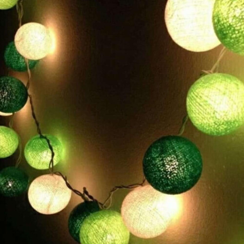 Cordão de luzes de fada LED de 300 cm com 20 bolas de algodão. 1