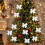 Fluwelen kerststrikjes met draadsluiting (6 stuks) 8