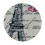 Eiffel Tower Round Tablecloth, Polyester, White 4