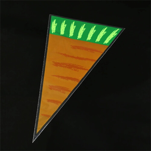 Morotsformade godispåsar – Plast, 40x20cm, 50 st 2
