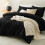 Set copripiumino matrimoniale nero in microfibra, 3 pezzi 5