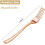Furculițe din plastic auriu-roz, rezistente, 19 cm, pachet de 50 4
