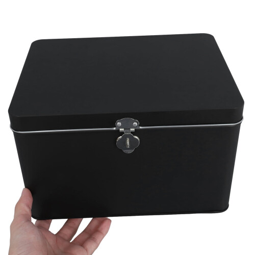 Metal Storage Box with Lid11.8x7.1x5.5in 2