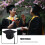 Cappello da laurea in tessuto nero, 1 set per la cerimonia di laurea 2