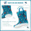 Botas de chuva infantis impermeáveis com luzes, estampas e glitter, com alças, para meninos e meninas. 4