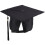 Cappello da laurea in tessuto nero, 1 set per la cerimonia di laurea 8