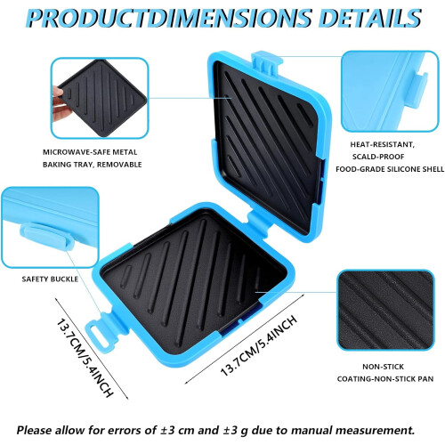 Microwave Toastie Maker Blue A Dishwasher Safe 1