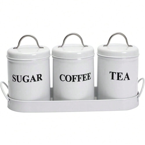 Set di 3 barattoli ermetici per caffè, tè e zucchero 1