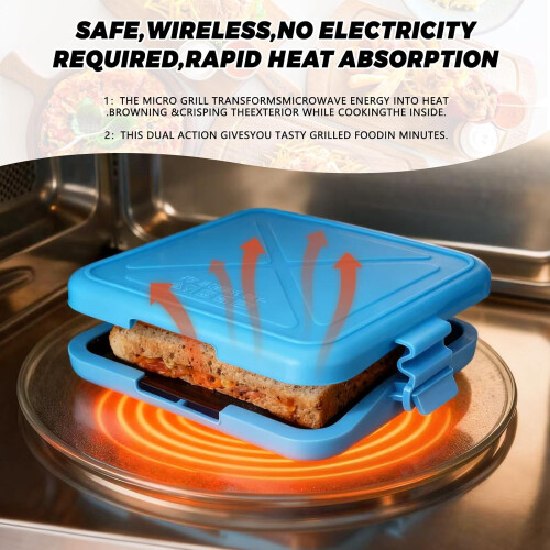 Microwave Toastie Maker Blue A Dishwasher Safe 2