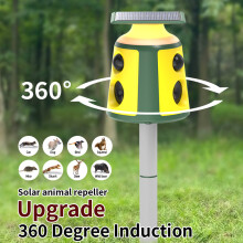 Disuasor solar de animales 120x120x350mm 2200mAh negro