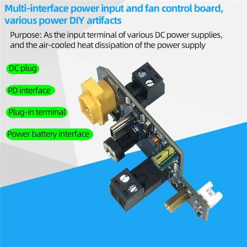 Multi Interface Voedingsingang en Ventilator Regelbord Verschillende Voeding DIY Module Drie Versnelling Aanpassing 6-70vdc 1