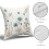 Fundas de almohada florales marrones y azules de 45 x 45 cm, paquete de 2 4