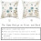 Fundas de almohada florales marrones y azules de 45 x 45 cm, paquete de 2 5
