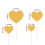 Glitter Heart Cake Topper Valentine's Day 20 Pack 3