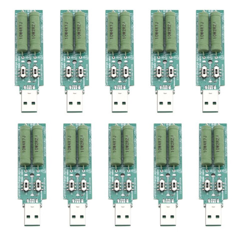 10pcs/Lot USB Resistor Electronic Load W/ Adjustable 3 Current 5V Resistance Tester
