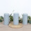 6Dusty Blue 3x6 ιντσών στρογγυλά άοσμα κεριά, χωρίς στάξιμο, κεντρικά διακοσμητικά για 3
