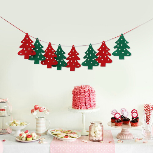 Kerstbanner/slinger van vilt, 2,8 m 2
