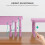 Support d'écran réglable avec rangement sous le bureau rose 3