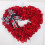 Rød hjerteformet valentinkransdekorasjon 4