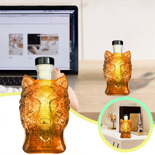 Wolf Head Whiskykaraff 330 ml borosilikatglas 1