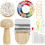 Darning Loom,Mushroom Knit Patch Kit with Weaving Needles Threads for Handcraft DIY Weaving Repair Tool Darning Kit 1