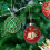 Weihnachtskugeln, rot, grün, gold, 12 Stück 4