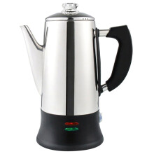 Stainless Steel Espresso Coffee Maker Electric Percolator Coffee Pot 12 Cups Home Christmas Gift 110v US Plug