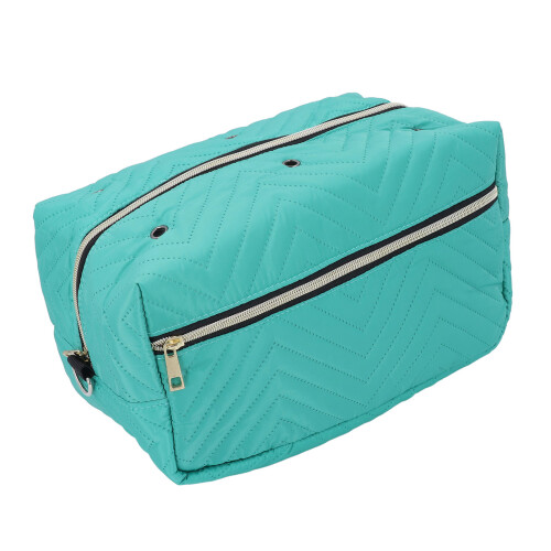 Bolsa para lana de tejer verde con correa ajustable