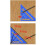 7in Aluminum Carpenter Square Rafter Measuring Tool Blue, 90 & 45 Triangular Ruler 4