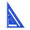 7in Aluminum Carpenter Square Rafter Measuring Tool Blue, 90 & 45 Triangular Ruler 7