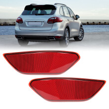 2 Stück Rote Rückstrahler-Leuchten für Heckstoßstange für Cayenne 2011-2014 Ersatz
