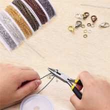 Suministros para Hacer Joyas con Cadenas, Cadenas de Eslabones de Cable de 9,8 Pies para Hacer Joyas, Collares, Pendientes, Pulseras, Accesorios, Kit