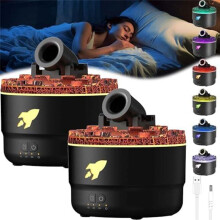2PCS  Cannon Humidifier Aroma Diffuser with 2 Modes 7 Colors LED Timesr and Adjustable Settings Turret Humidifier B