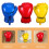 Boxhandschuh-Folienballons, mehrfarbig, 6 Stück 7