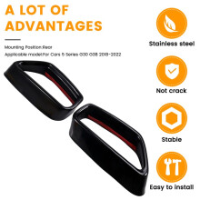 Stainless Steel Car Exhaust Pipe Cover Exterior Modification Car Accessories for 5 Series G30 G38 2018-2022