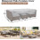Capas para Móveis de Jardim, Capa Resistente e Impermeável para Móveis Externos, Capa para Conjunto de Sofá Modular, Mesa e Cadeiras, 282 cm (C) 2