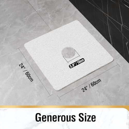 Vierkante antislip douchemat van PVC, 24x24 inch 1