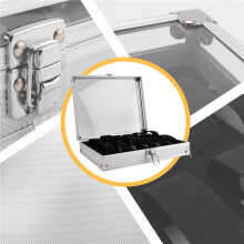 Boîte À Montres En Aluminium Utile Boîte de Stockage D'Affichage de Montres de Bijoux de 12 Emplacements de Grille Étui Carre Support de Montre En