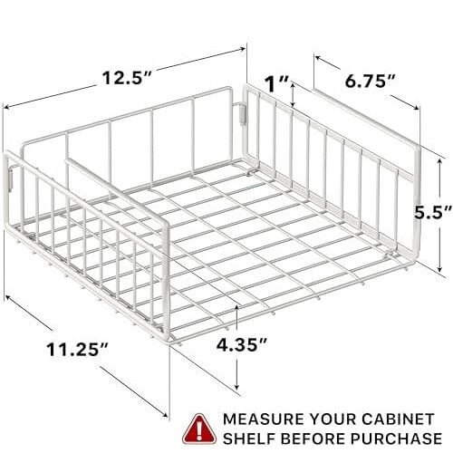 Under Shelf Basket, White 1