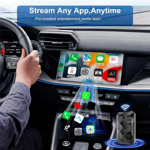 Wireless CarPlay Adapter Android Auto Wireless Adapter 2+16G Ai Box for Car, Magic Link CarPlay Support , YouTube 2