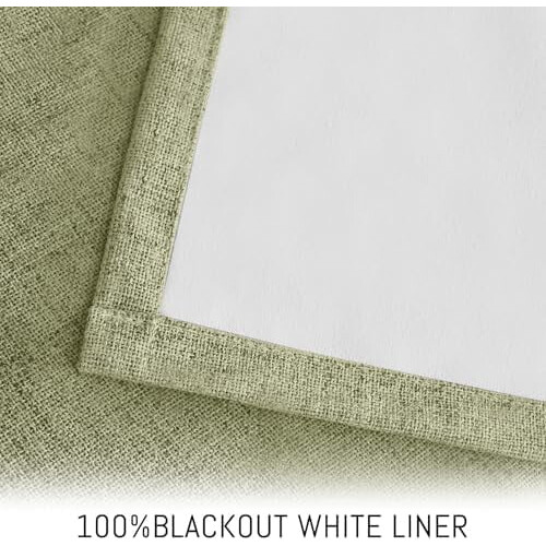 Sage Green Blackout Curtains 52x84 in, Polyester, 2 Panels 2