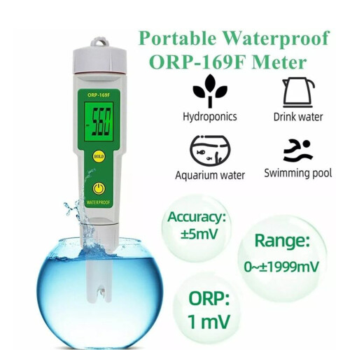 ORP-169F Waterproof ORP Meter High Quality ORP Meter Water Quality Tester Test Tool ORP Tester 2