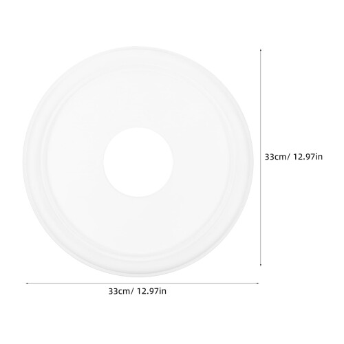 White Farmhouse Ceiling Medallion Replacement Plate 1