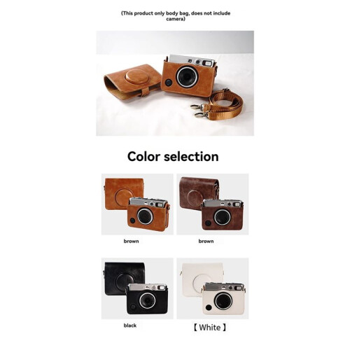 PU Leather Camera Bag for  Instax  EVO Protective Case with Shoulder Strap Camera Accessory Storage D 2